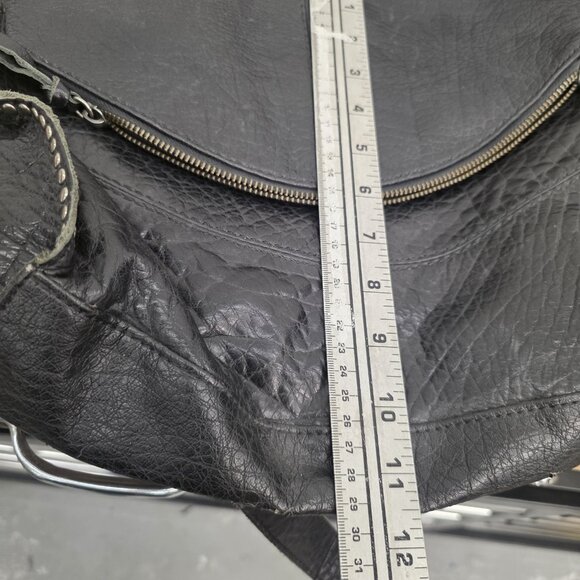 The SAK Silverlake Black Leather Studded Fringe Crossbody Shoulder Bag - Picture 8 of 13